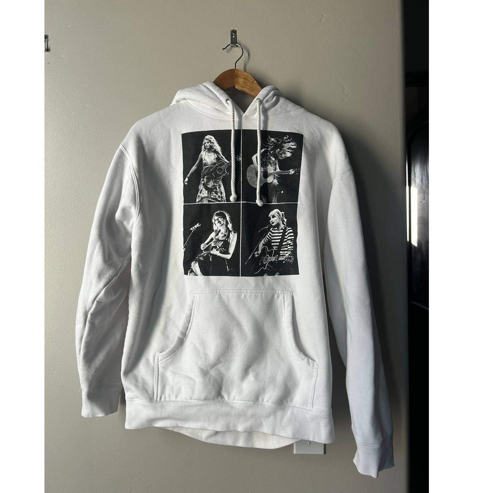 Taylor Swift The Eras Tour Official Hoodie White 2023 US Dates M Swiftie